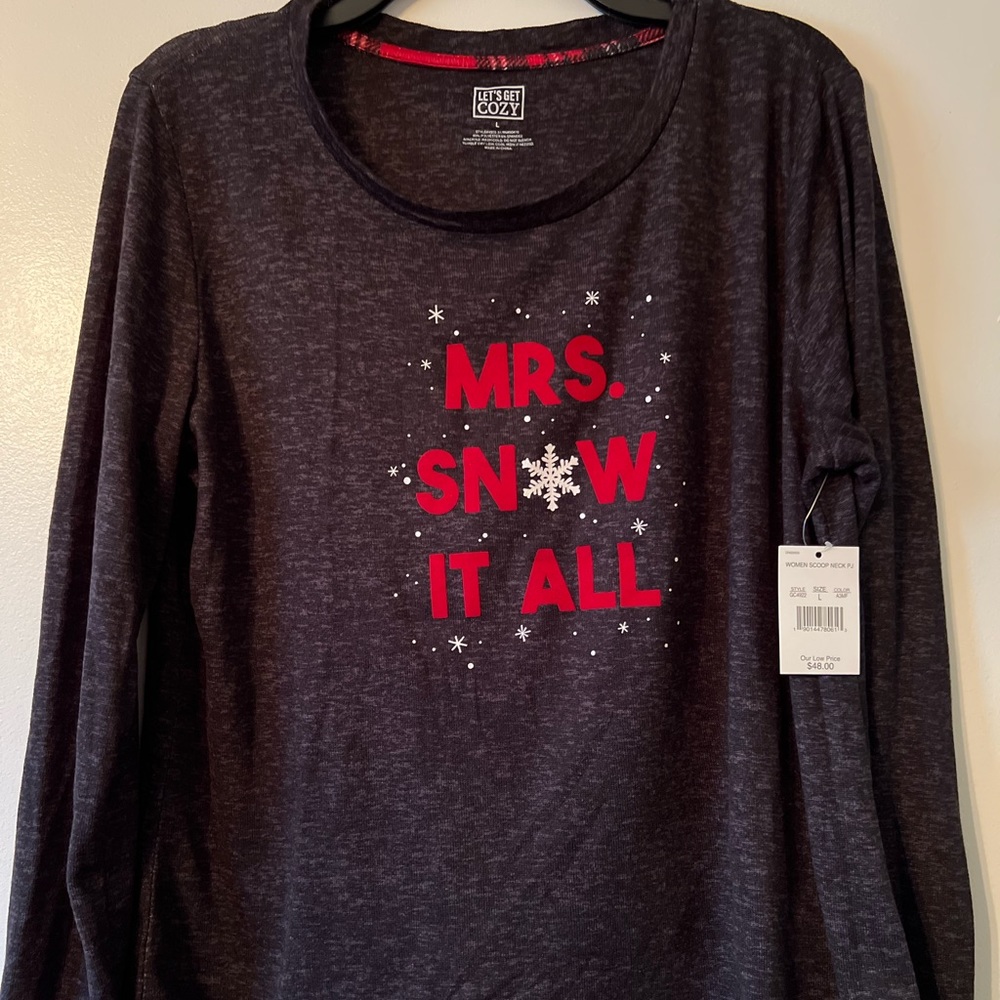 Let’s Get Cozy Snuggle Shirt Size L